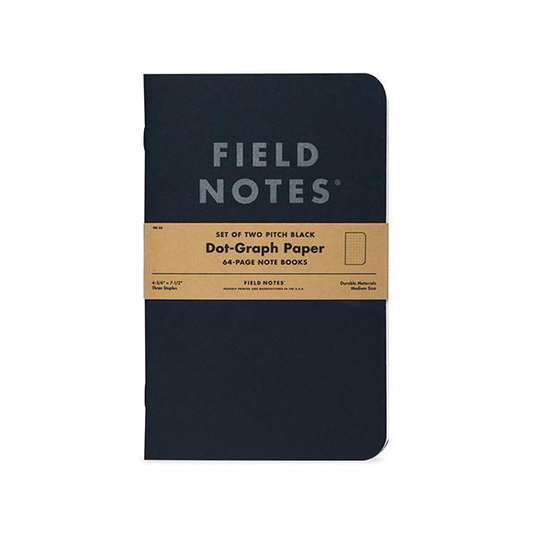 Field Notes - Pitch Black Note Book - Dot-Graph-Notitieboek-DutchMills