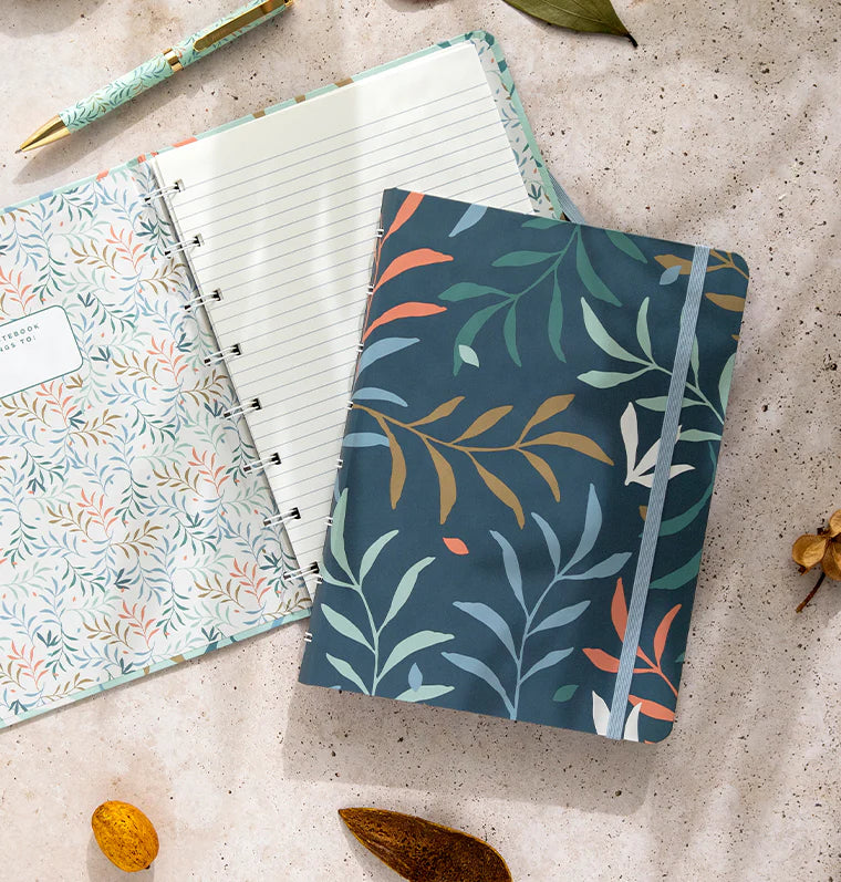 Filofax - Notebook A5 - Botanical - Blue-Notitieboek-DutchMills