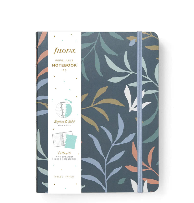Filofax - Notebook A5 - Botanical - Blue-Notitieboek-DutchMills