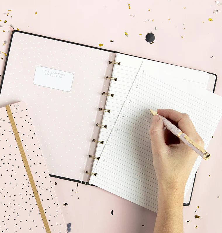 Filofax - Notebook A5 - Confetti - Charcoal-Notitieboek-DutchMills