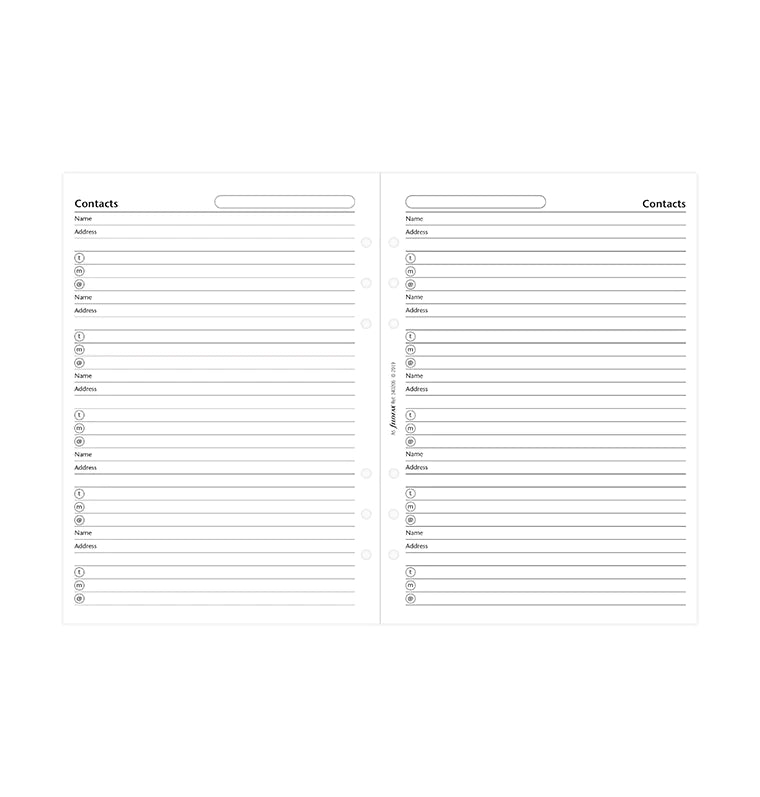 Filofax - Contacts - A5 Organiser-Refill Organiser-DutchMills