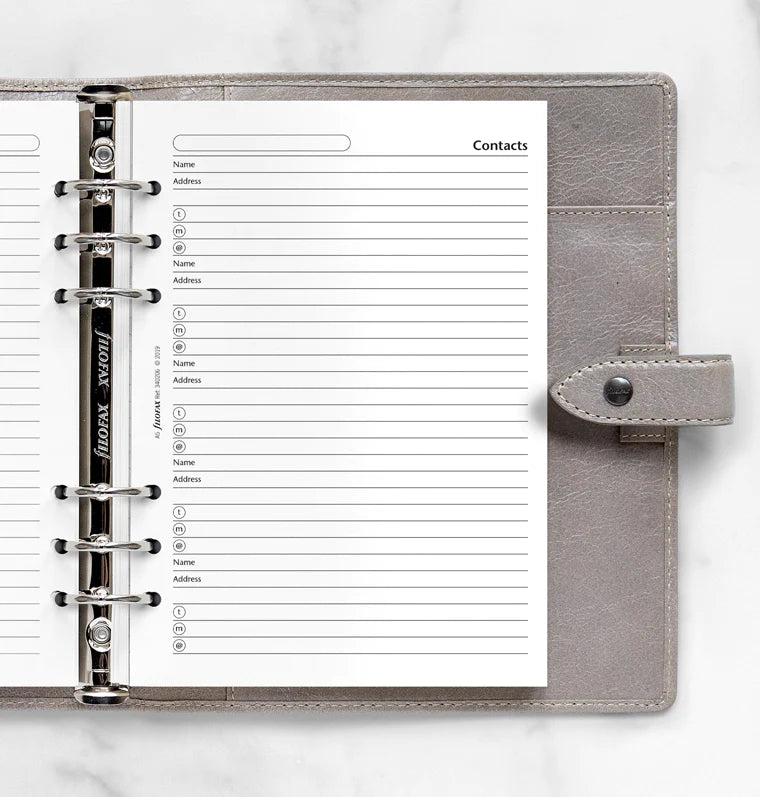 Filofax - Contacts - A5 Organiser-Refill Organiser-DutchMills