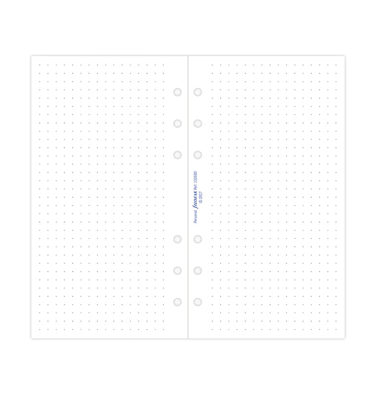 Filofax - Dotted Paper - White - Personal Organiser-Refill Organiser-DutchMills