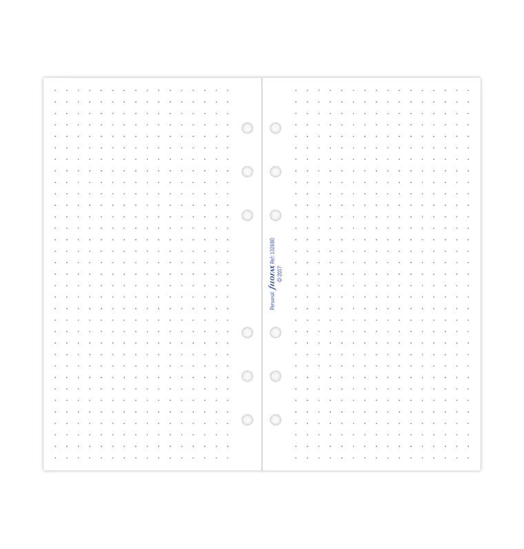 Filofax - Dotted Paper - White - Personal Organiser-Refill Organiser-DutchMills