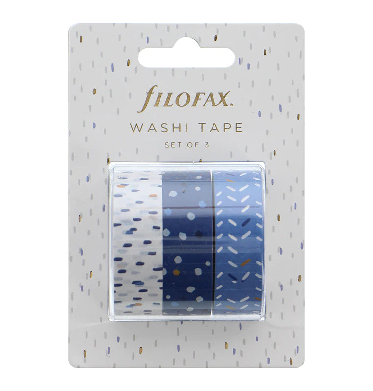 Filofax - Indigo Washi Tape Set-Maskingtape-DutchMills