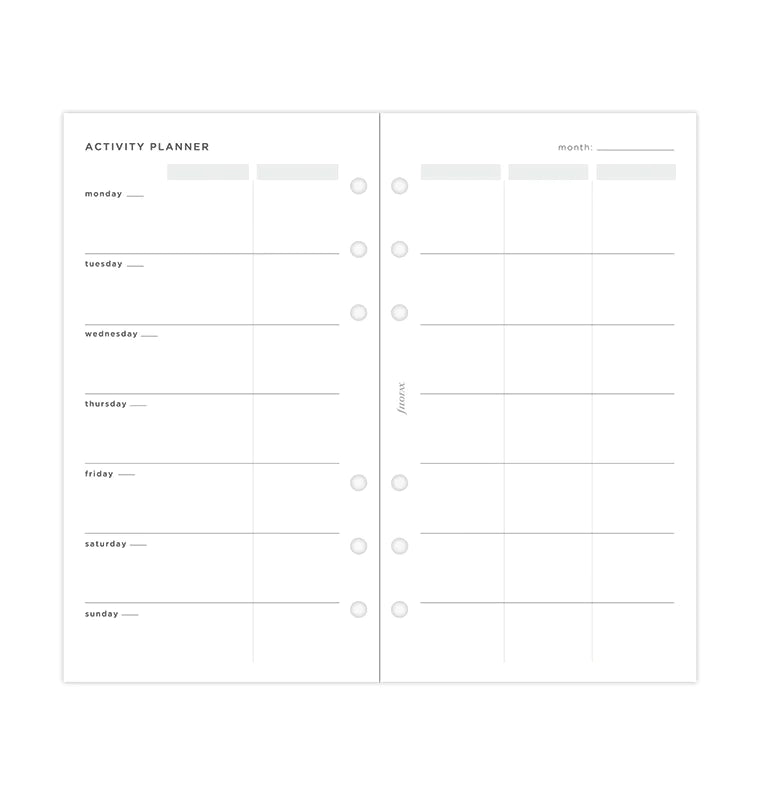Filofax - Minimal Activity Planner - Personal-Refill-DutchMills