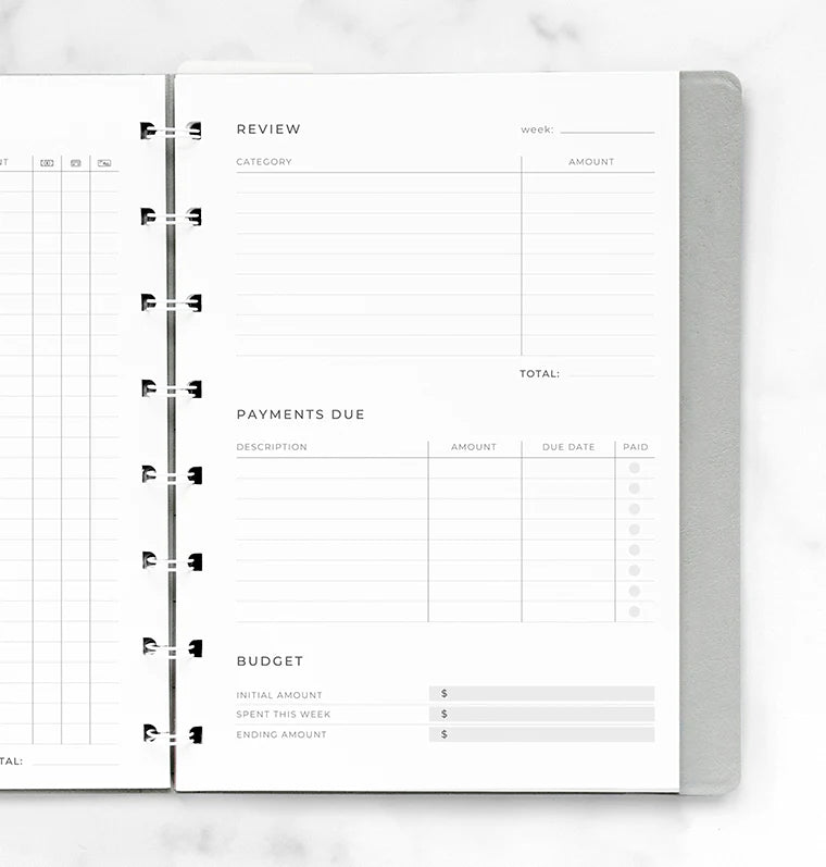 Filofax - Minimal Expense Tracker - A5 Notebook-Refill Notebook-DutchMills