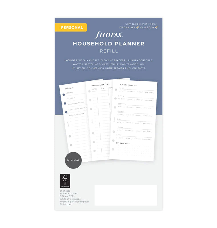 Filofax - Minimal Household Planner - Personal-Refill-DutchMills