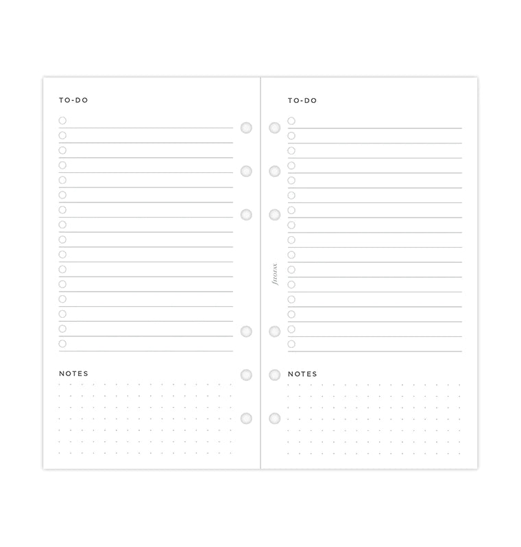 Filofax - Minimal To Do - Personal Organiser Refil-Refill Organiser-DutchMills