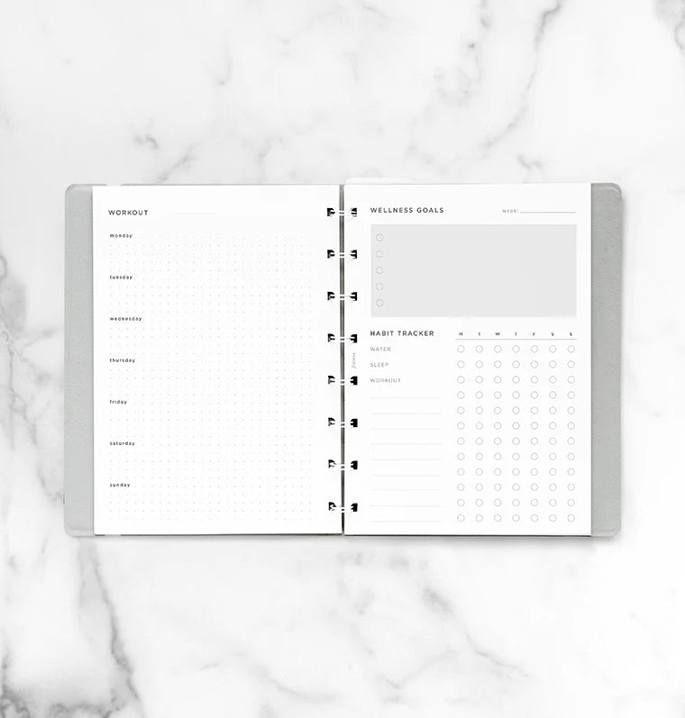 Filofax - Minimal Wellness Tracker - A5 Notebook Refill-Refill Notebook-DutchMills