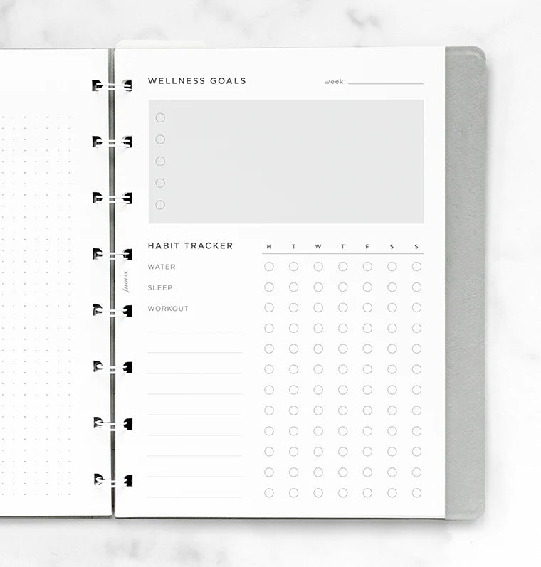 Filofax - Minimal Wellness Tracker - A5 Notebook Refill-Refill Notebook-DutchMills