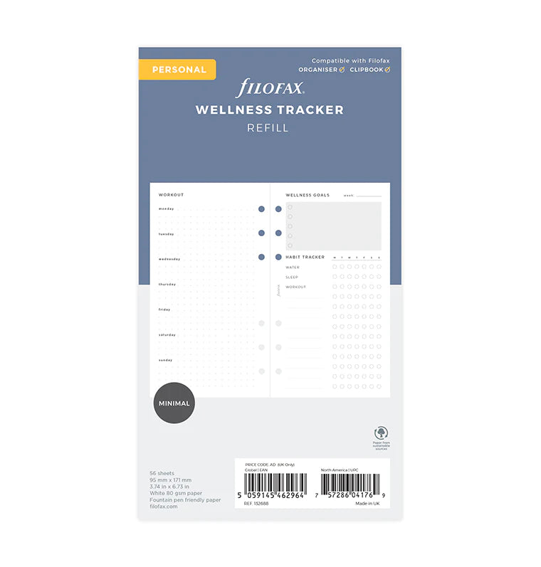 Filofax - Minimal Wellness Tracker - Personal-Refill-DutchMills