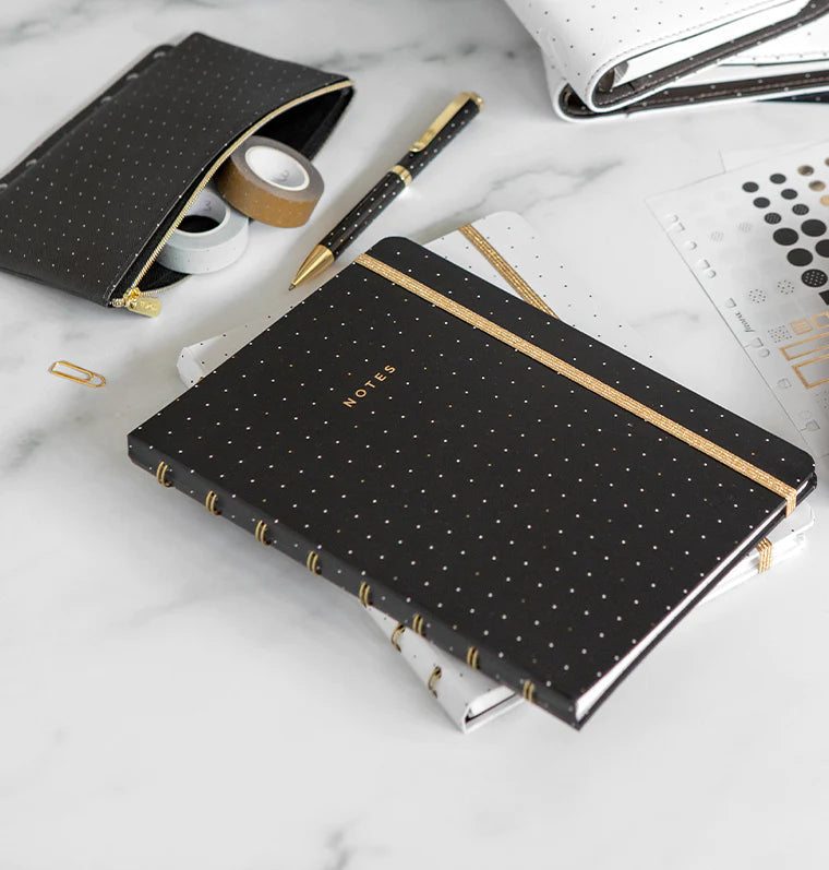 Filofax - Notebook A5 - Moonlight - Black-Notitieboek-DutchMills