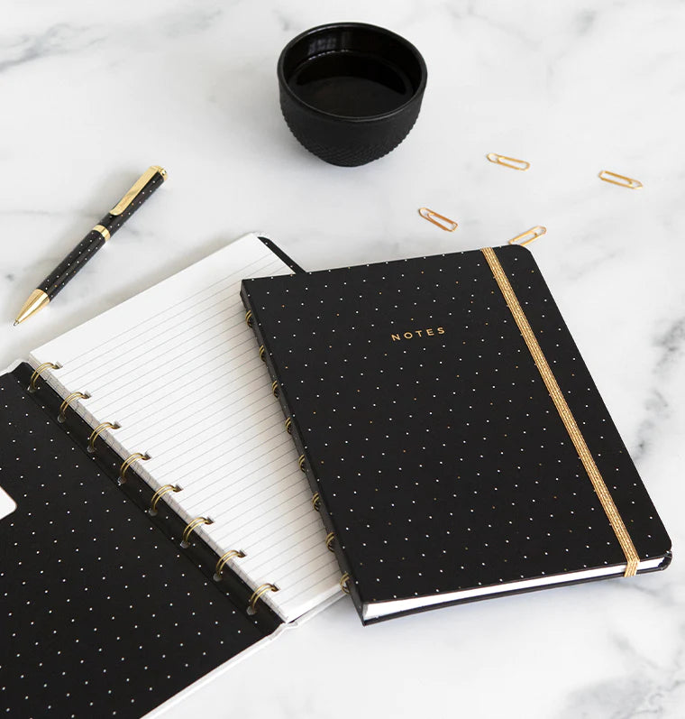 Filofax - Notebook A5 - Moonlight - Black-Notitieboek-DutchMills