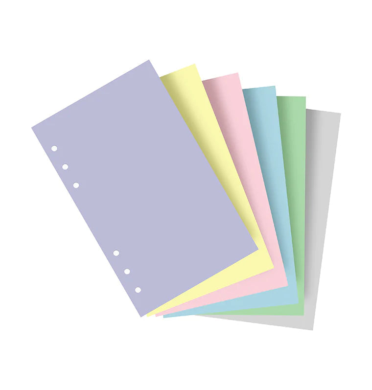 Filofax - Plain Note Paper - Pastels - Personal-Refill-DutchMills