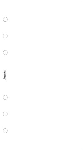 Filofax - Plain Notepaper White - Personal Organiser Refill-Refill Organiser-DutchMills