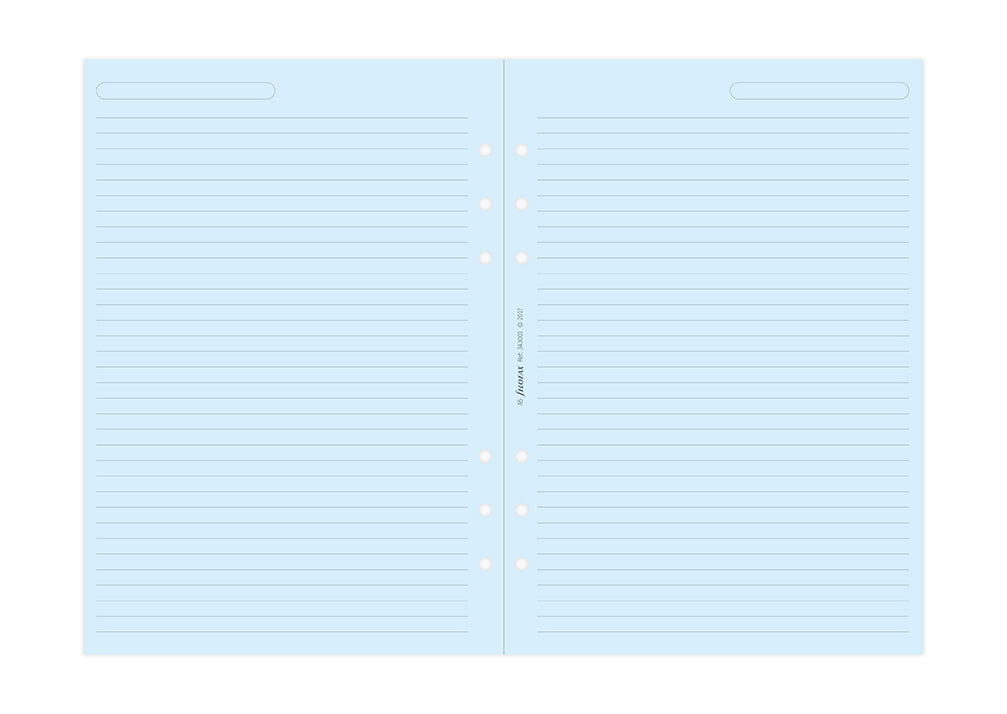 Filofax - Ruled Notepaper Blue - A5 Organiser Refill-Refill Organiser-DutchMills