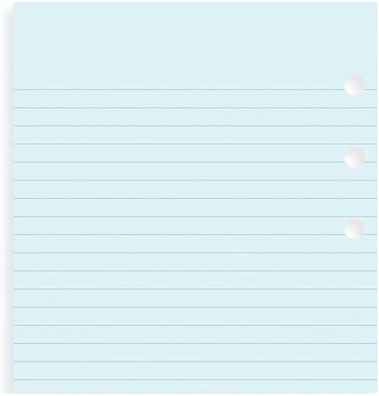 Filofax - Ruled Notepaper Blue - Personal Organiser Refill-Refill Organiser-DutchMills