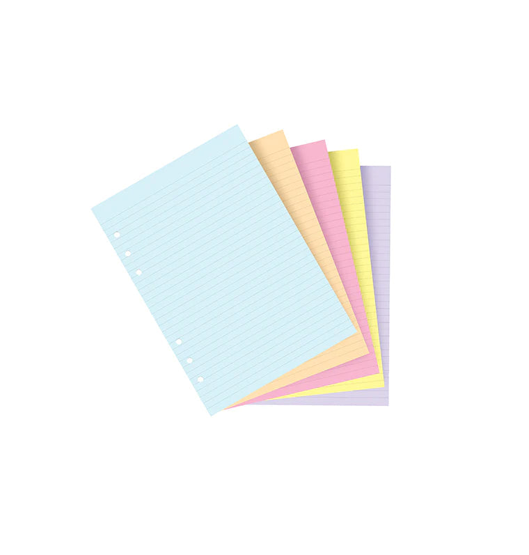 Filofax - Ruled Notepaper Assorted Colours - A5 Organiser Refill-Refill Organiser-DutchMills