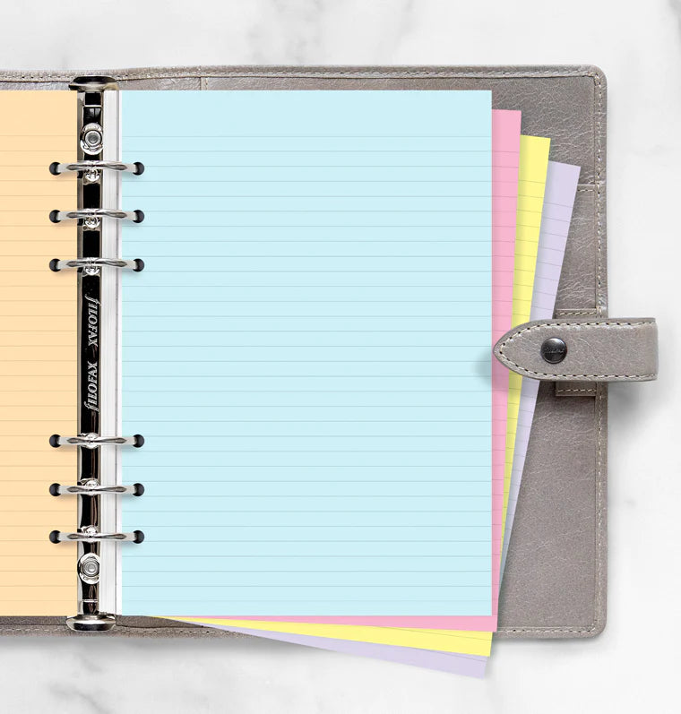 Filofax - Ruled Notepaper Assorted Colours - A5 Organiser Refill-Refill Organiser-DutchMills