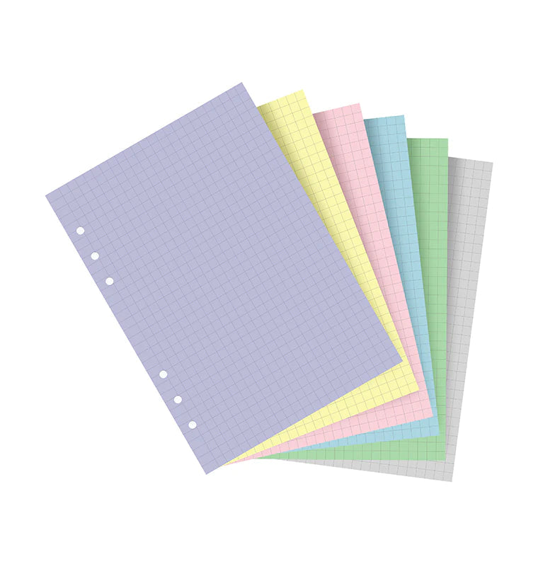 Filofax - Squared Paper Pastels - A5 Organiser Refill-Refill Organiser-DutchMills