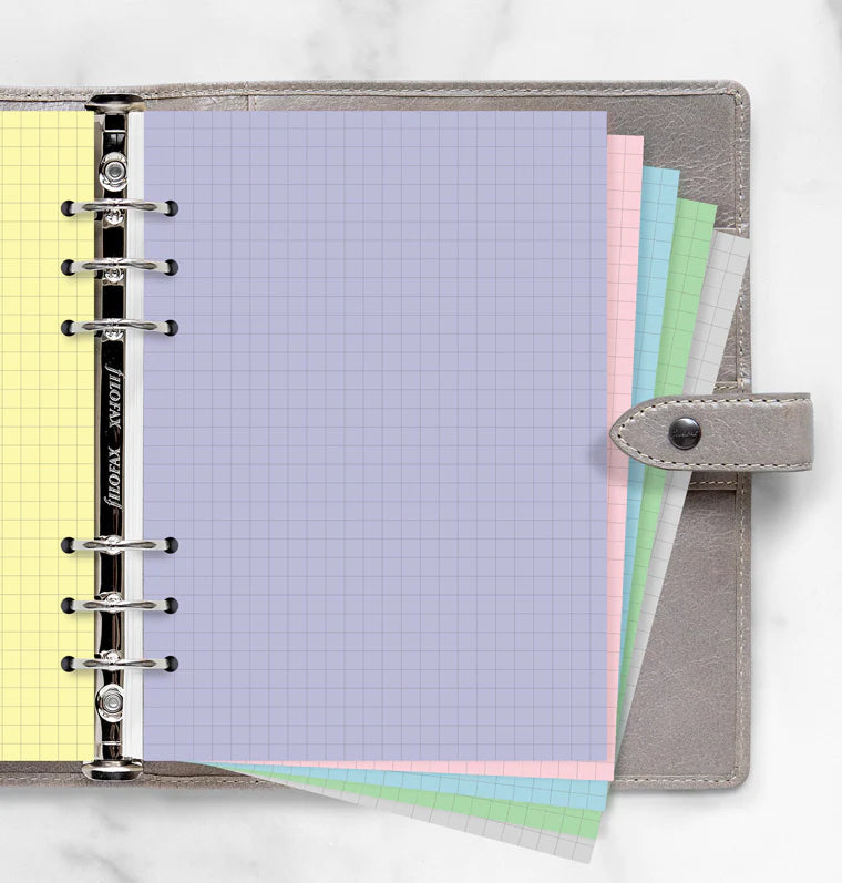 Filofax - Squared Paper Pastels - A5 Organiser Refill-Refill Organiser-DutchMills