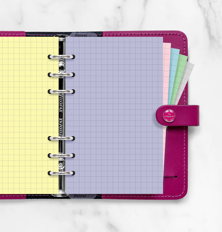 Filofax - Squared Notepaper - Pastels - Personal-Refill-DutchMills