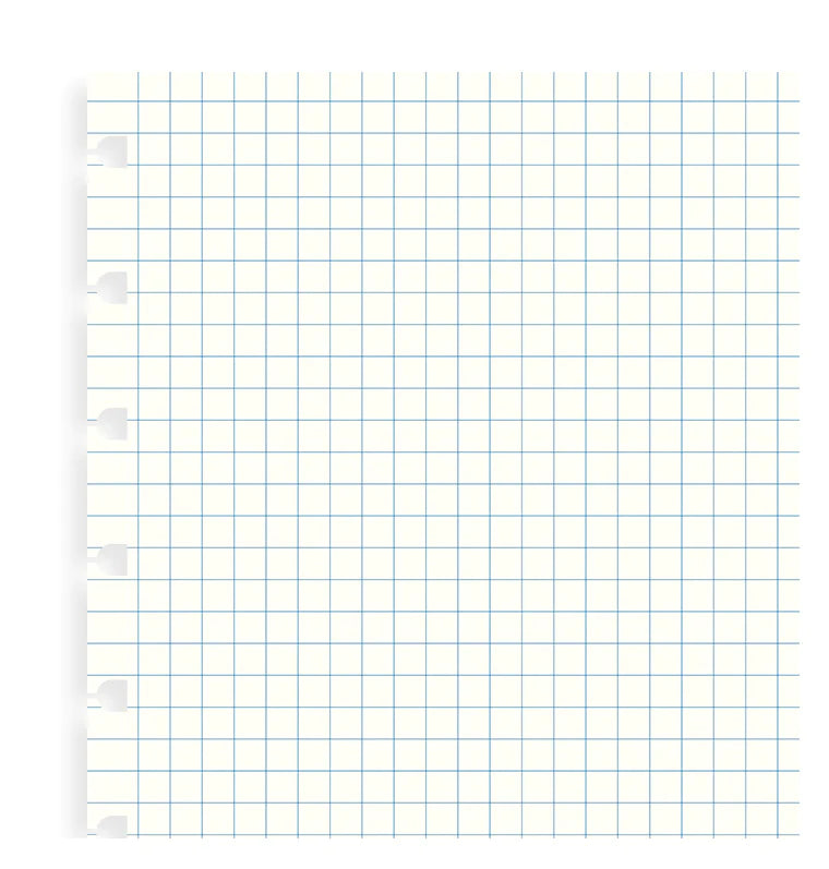 Filofax - Squared Notepaper White - A5 Notebook Refill-Refill Notebook-DutchMills