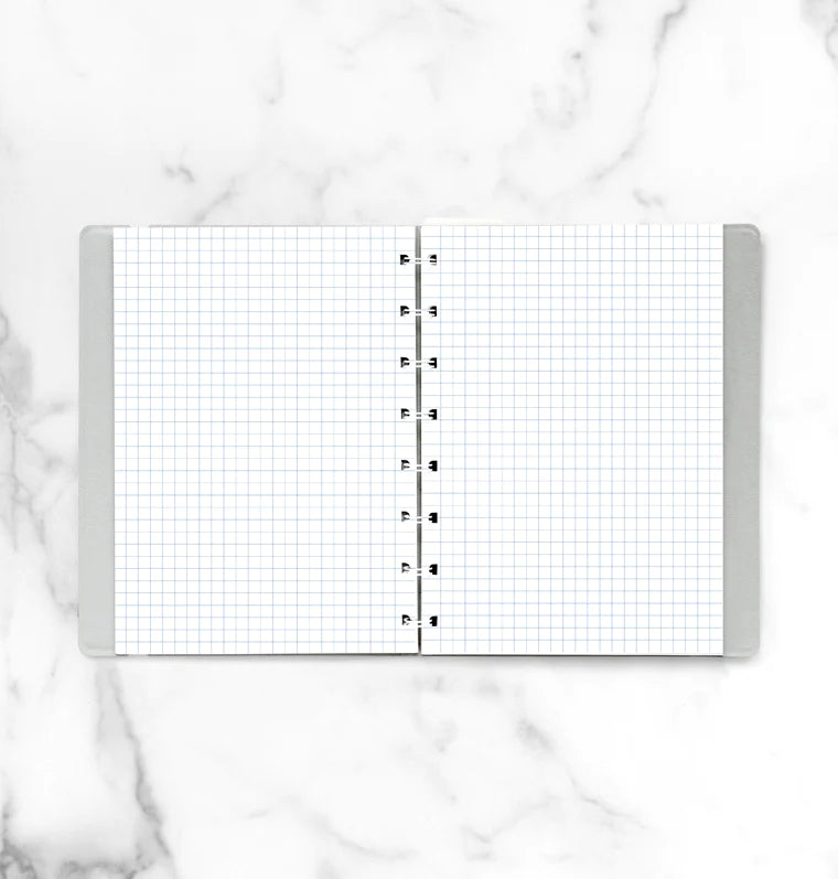 Filofax - Squared Notepaper White - A5 Notebook Refill-Refill Notebook-DutchMills