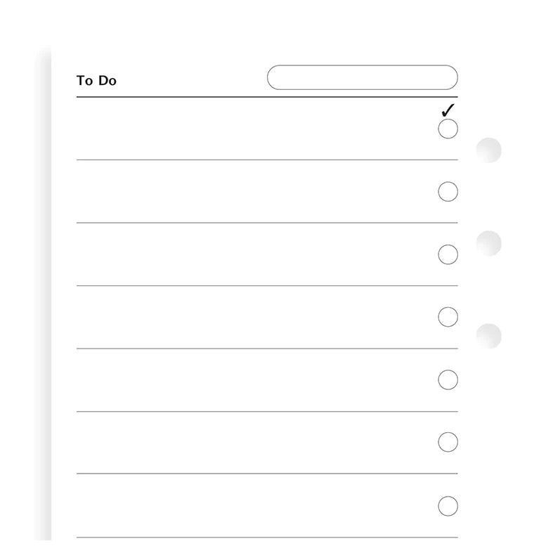Filofax - To Do - Personal-Refill-DutchMills
