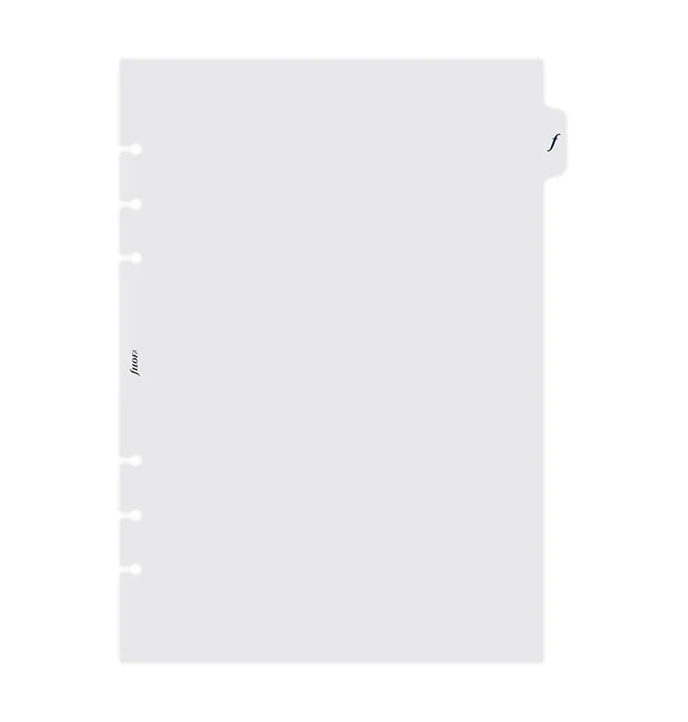 Filofax - Transparent Flyleaf with Tab - A5 Organiser Refill-Refill Organiser-DutchMills