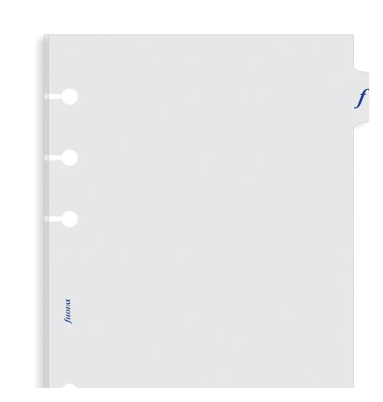 Filofax - Transparent Flyleaf with Tab - A5 Organiser Refill-Refill Organiser-DutchMills