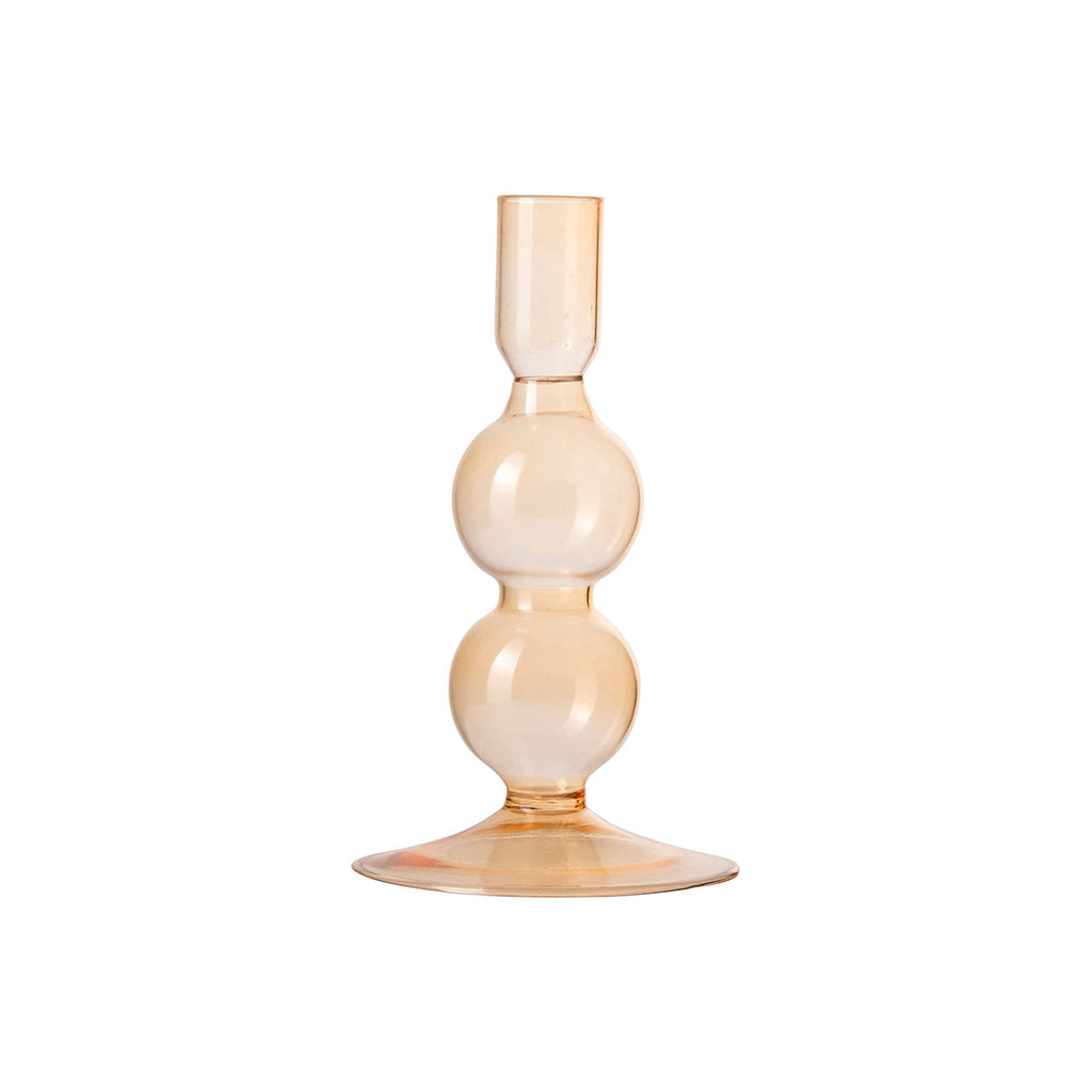 Gusta - Kandelaar Glas - Geel-Kandelaar-DutchMills