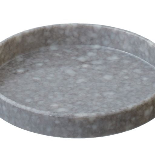 Hightide - Marbled Melamime Circle Desk Tray - Grey-Bakje-DutchMills