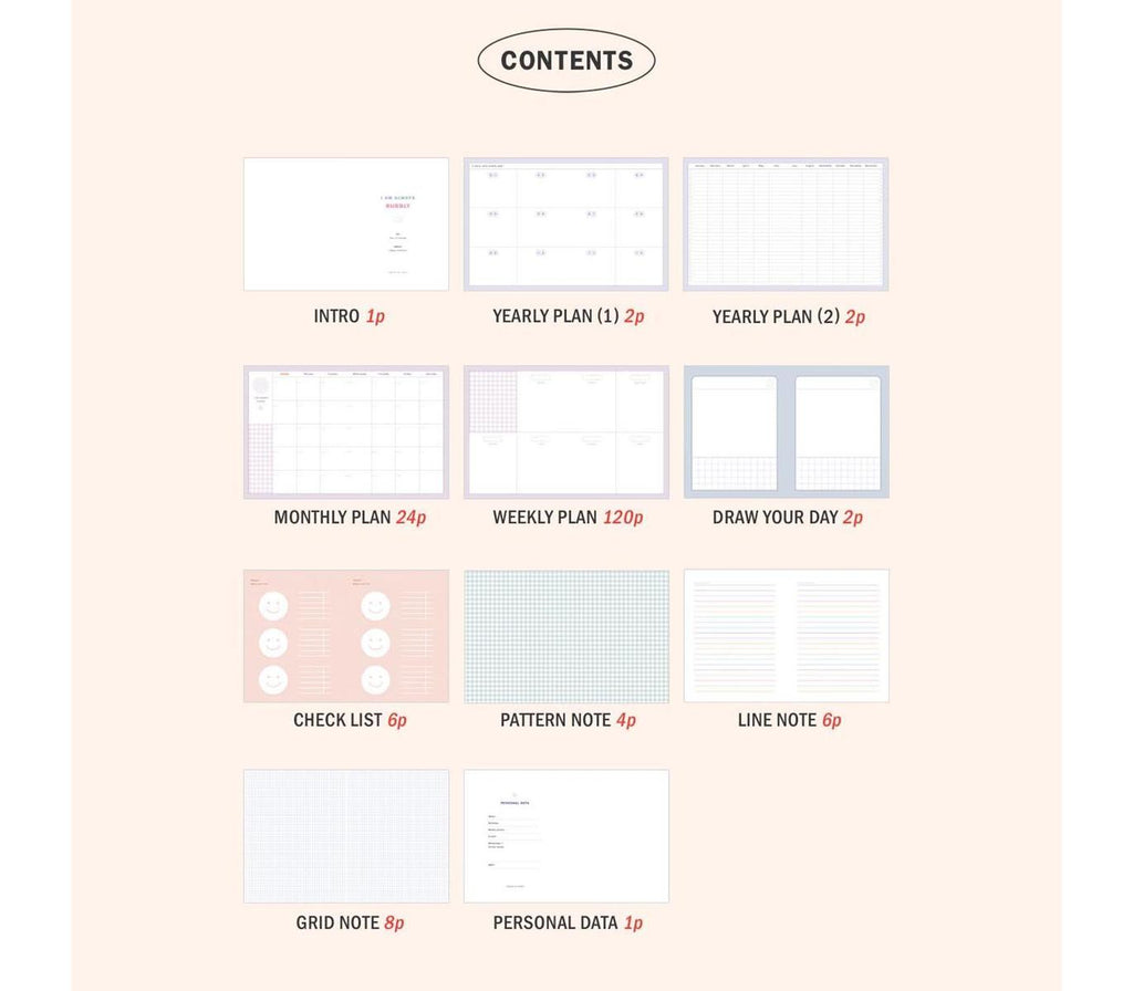 Iconic - Bubbly Perpetual Diary - Pink-Planner-DutchMills