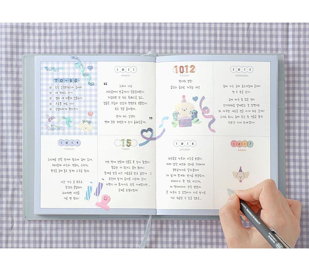Iconic - Bubbly Perpetual Diary - Pink-Planner-DutchMills
