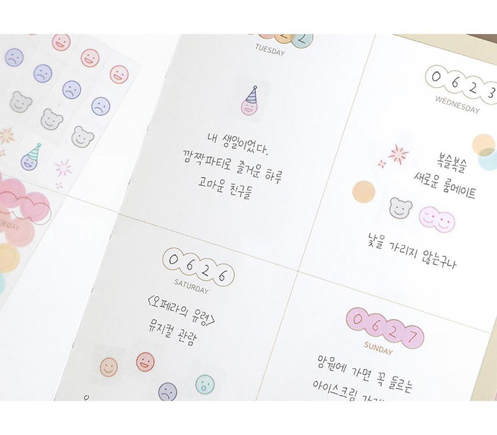 Iconic - Bubbly Perpetual Diary - Vermillion-Planner-DutchMills