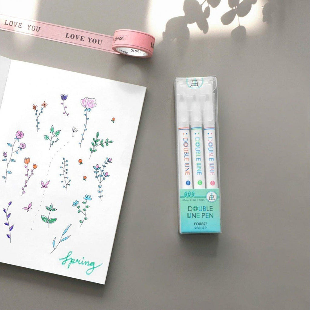 Iconic - Double Line Pen - Forest-Stift-DutchMills