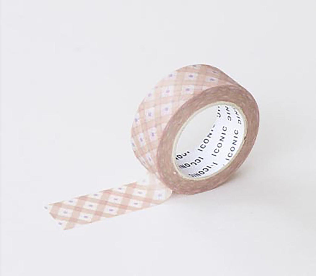 Iconic - Masking Tape 082 Check - Pink-Maskingtape-DutchMills