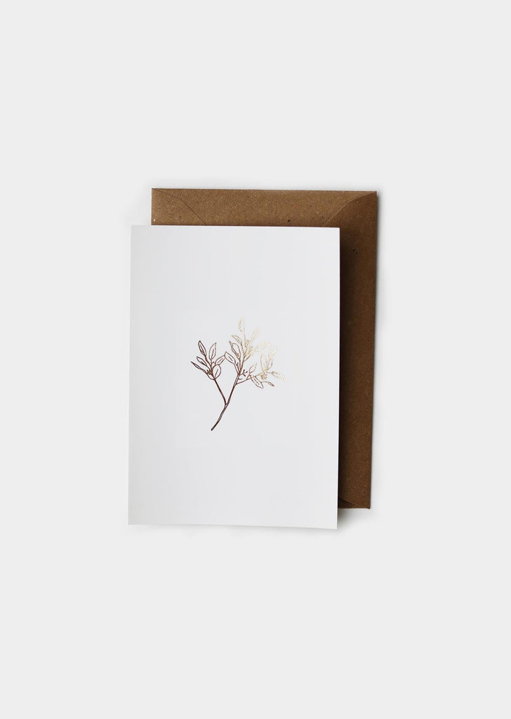 Inkylines - Eucalyptus (goudfolie)-Kaart-DutchMills