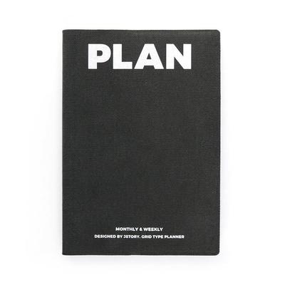 JStory - PLAN A5 Grid Journal Cotton Cover - Black-Planner-DutchMills