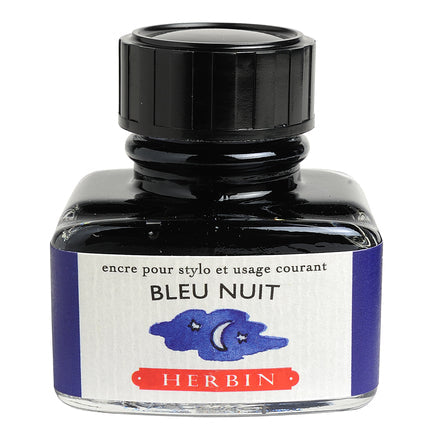 J. Herbin - Inkt voor vulpen Flacon D 30ml. - Bleu Nuit-Inkt-DutchMills
