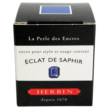 J. Herbin - Inkt voor vulpen Flacon D 30ml. - Saffierschittering-Inkt-DutchMills