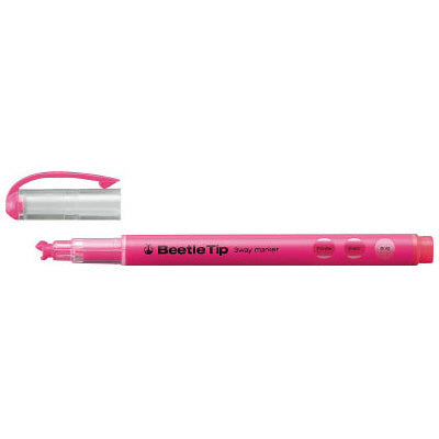 Kokuyo - Beetle Tip 3 way highlighter Pink-Stift-DutchMills