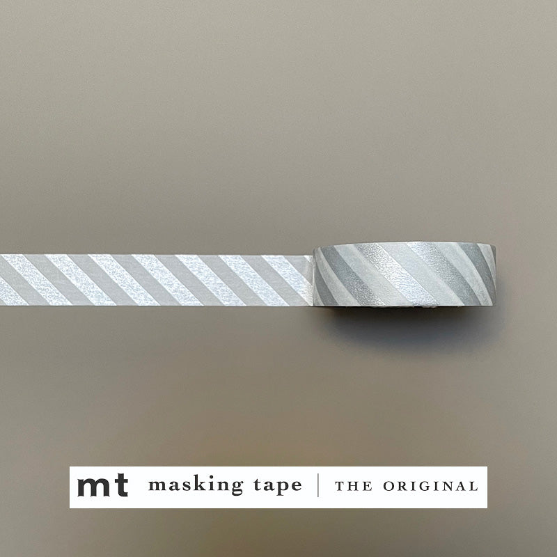 MT Masking Tape - Stripe Silver 2-Maskingtape-DutchMills