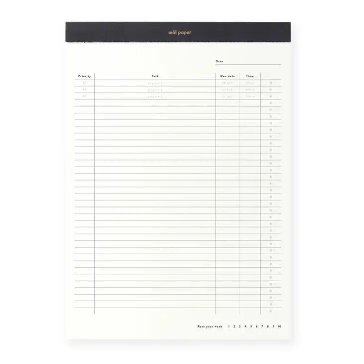 Mål Paper - A4 Weekly Tasks Planner Pad - Productivity To Do List-Planner-DutchMills