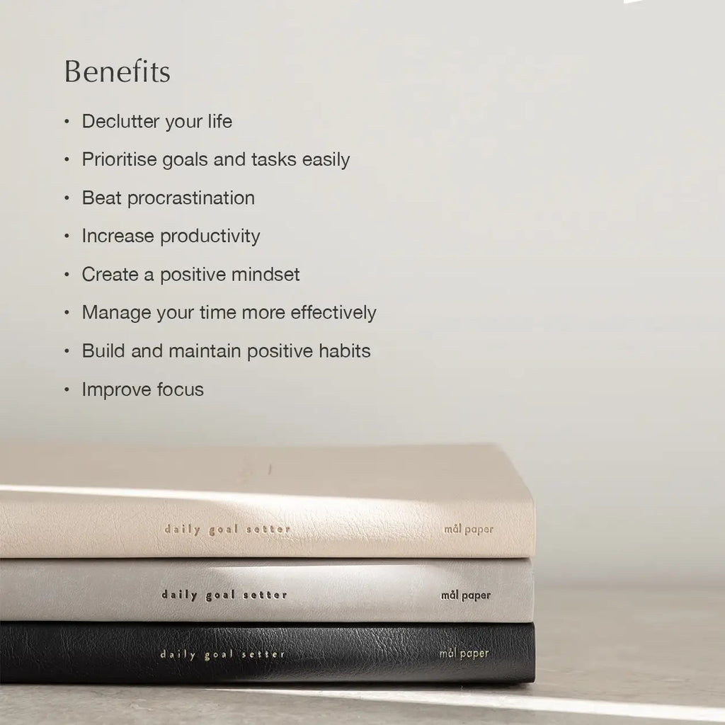 Mål Paper - Daily Goal Setter Planner - Grey-Planner-DutchMills