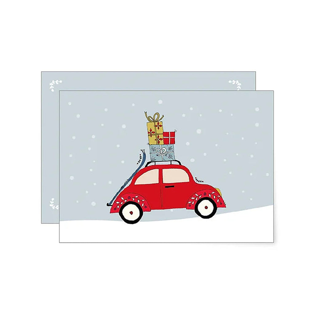 Miao papeterie - Wenskaart met enveloppe - Kerst Auto-Kaart-DutchMills
