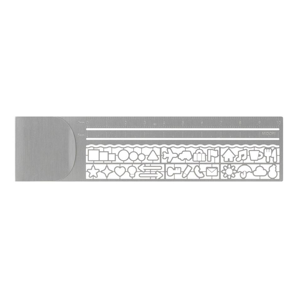 Midori - Clip Ruler Silver-Liniaal-DutchMills