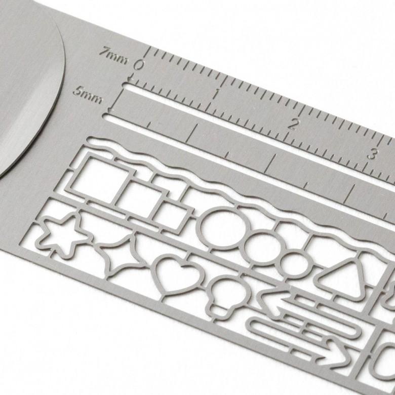 Midori - Clip Ruler Silver-Liniaal-DutchMills